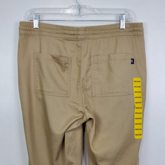 GAP Tan Pull-On Drawstring Elastic Waist Casual Pants With Pockets NWOT Size M - Picture 6 of 11